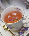Chávena de chá de rosas
