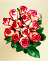 Bouquet de rosas, vista de cima